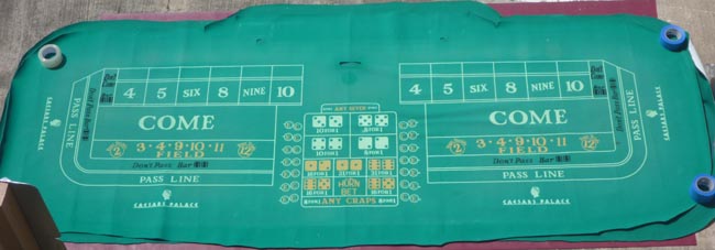  Caesars Palace Casino Las Vegas authentic Craps Layout 14' table Felt for sale 