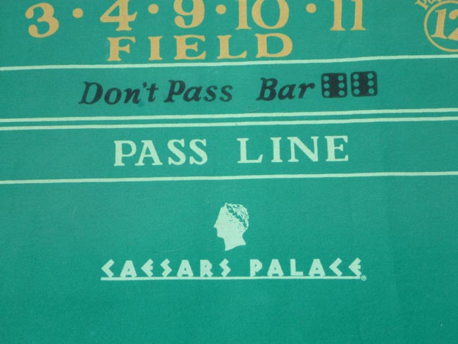  Caesars Palace Casino Las Vegas authentic Craps Layout 14' table Felt for sale 