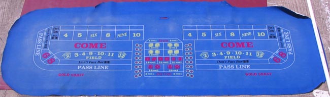  Gold Coast Casino Las Vegas authentic Craps Layout Felt for sale 