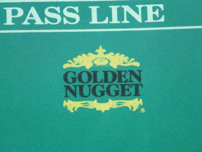  Golden Nugget Casino Las Vegas authentic Craps Layout 14' table Felt for sale 