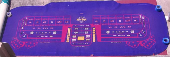  Hard Rock Cafe Casino Las Vegas authentic Craps Layout Felt for sale 