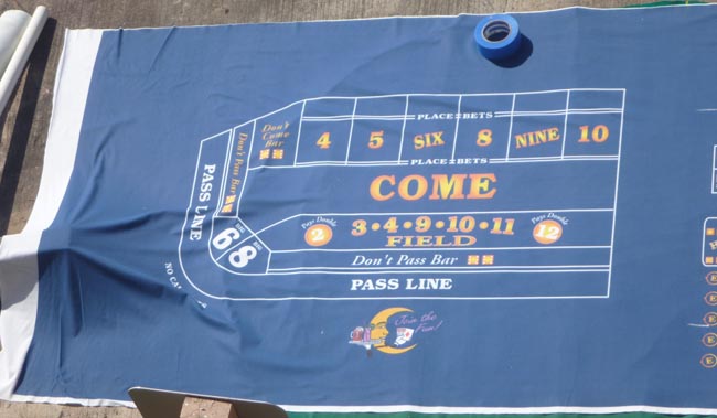  New UNCUT Las Vegas Casino authentic Craps Layout Table Felt for sale 