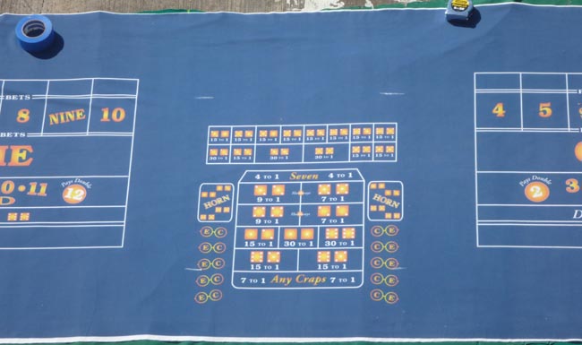  New UNCUT Las Vegas Casino authentic Craps Layout Table Felt for sale 