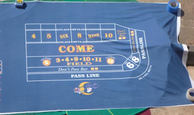  New UNCUT Las Vegas Casino authentic Craps Layout Table Felt for sale 