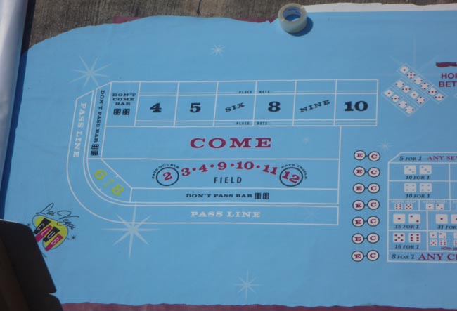  Las Vegas Club Casino authentic Craps Layout table Felt for sale 