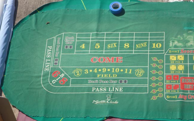  Monte Carlo Las Vegas Casino authentic Craps Layout Table Felt for sale 