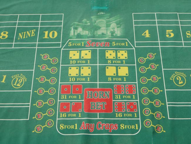  Monte Carlo Las Vegas Casino authentic Craps Layout Table Felt for sale 