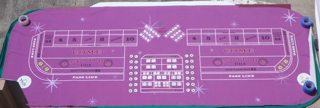  Plaza Casino Las Vegas authentic Craps Layout table Felt for sale 