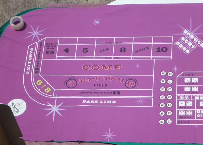  Plaza Casino Las Vegas authentic Craps Layout table Felt for sale 