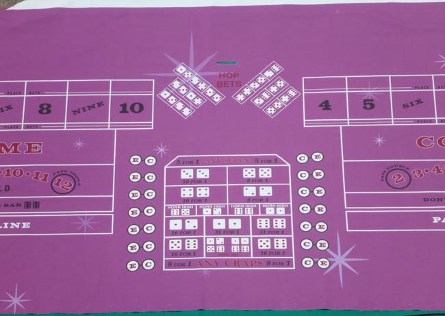  Plaza Casino Las Vegas authentic Craps Layout table Felt for sale 