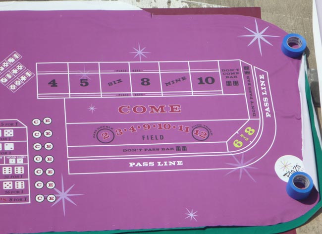  Plaza Casino Las Vegas authentic Craps Layout table Felt for sale 