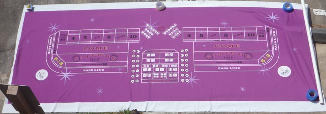  NEW UNCUT Plaza Casino Las Vegas authentic Craps Layout 14' table Felt for sale 