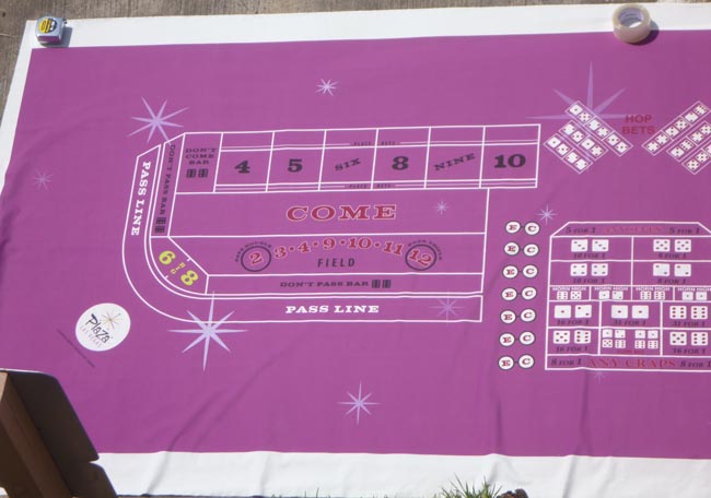  NEW UNCUT Plaza Casino Las Vegas authentic Craps Layout 14' table Felt for sale 