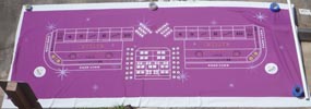  NEW UNCUT Plaza Casino Las Vegas authentic Craps Layout table Felt for sale 