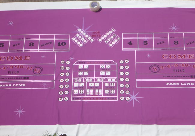  NEW UNCUT Plaza Casino Las Vegas authentic Craps Layout 14' table Felt for sale 