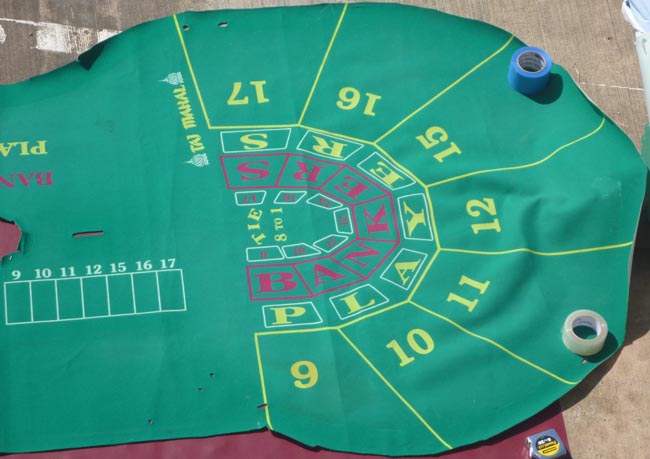  Taj Mahal Trump Casino Atlantic City authentic Baccarat Layout Felt for sale 