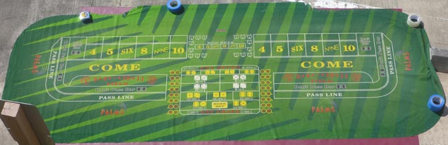  The Palms Las Vegas Casino authentic Craps Layout 14' Table Felt for sale 