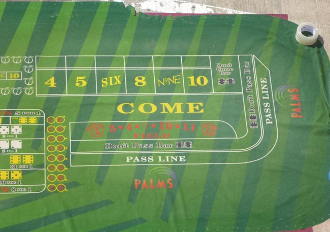  The Palms Las Vegas Casino authentic Craps Layout 14' Table Felt for sale 