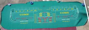  Treasure Island at Mirage Casino Las Vegas authentic Craps Layout table Felt for sale 